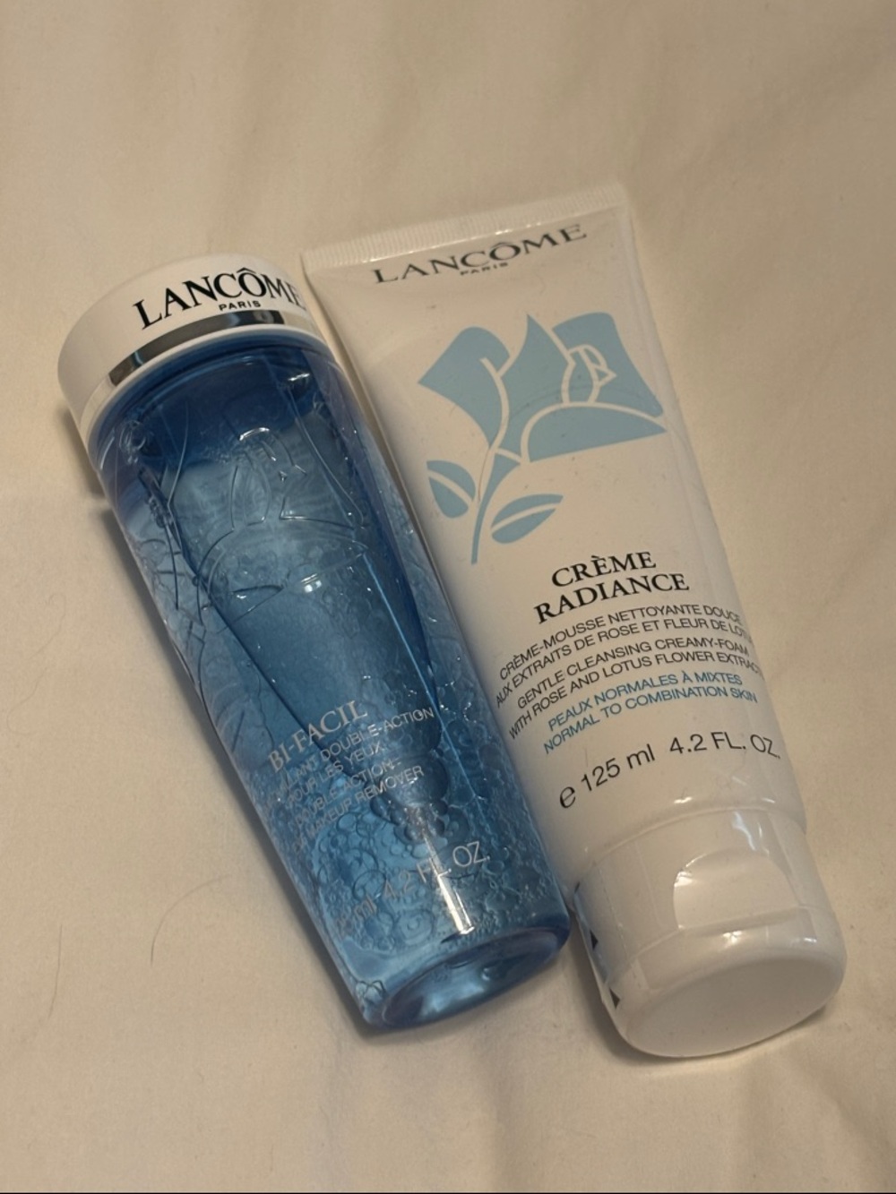 Lancôme Blue and White Skincare Duo - Bi-Facil & Crème Radiance